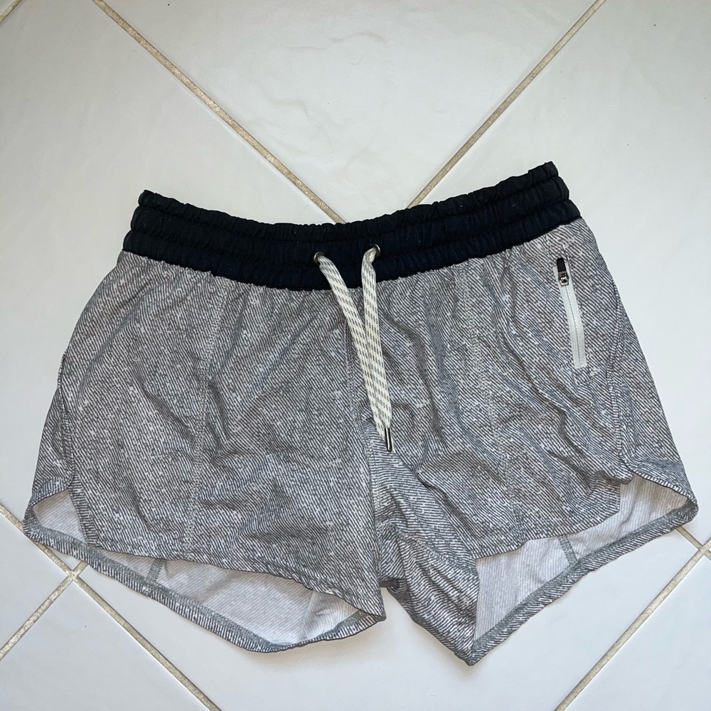 Grey running shorts